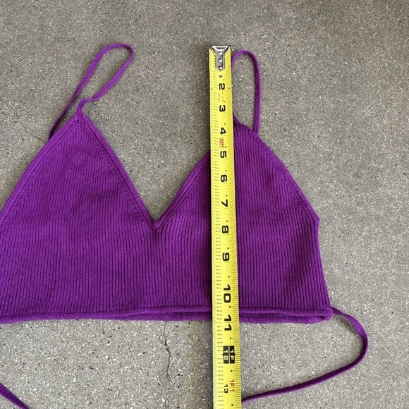 Purple Ribbed strappy tank - Picture 4 of 8